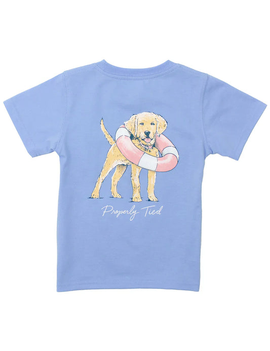 Girls Lifeguard Pup SS Light Blue