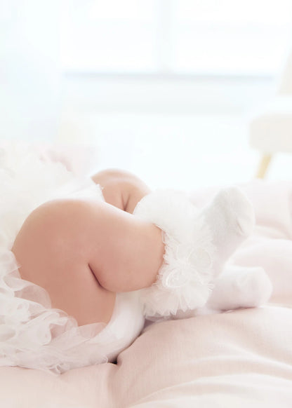 Newborn Baby Socks + Bow Set