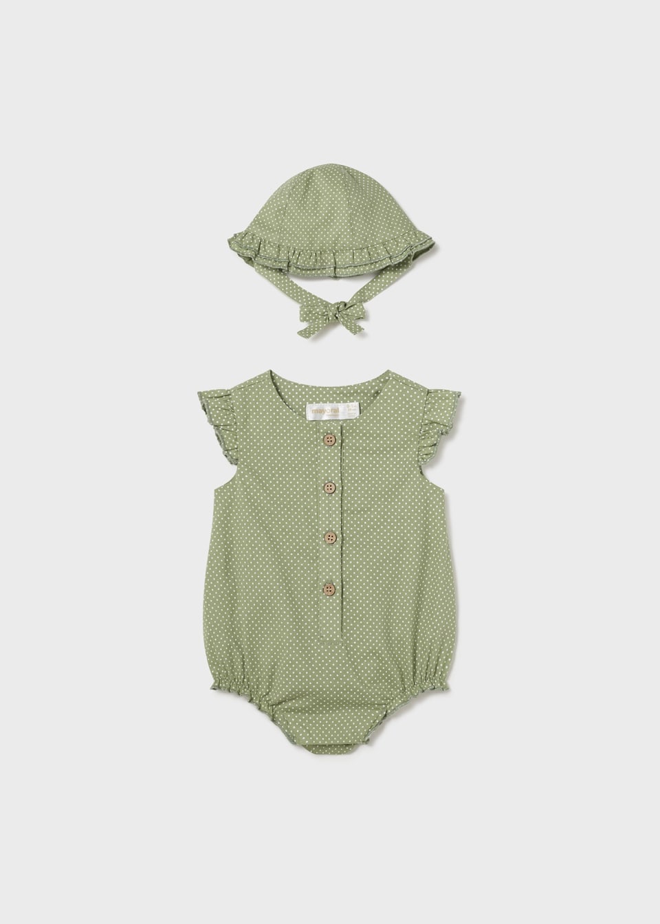 Linen Romper with Sun Hat