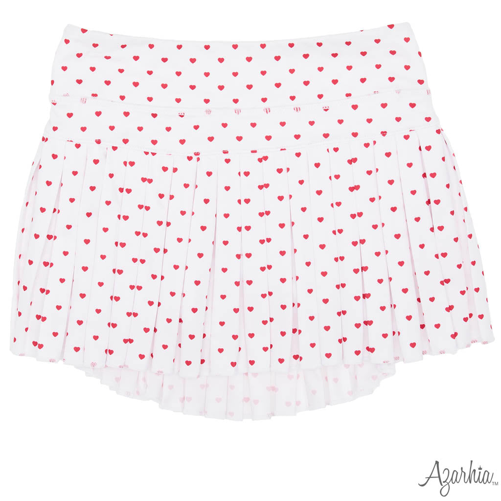 Tiny Hearts Mini Pleated Skort